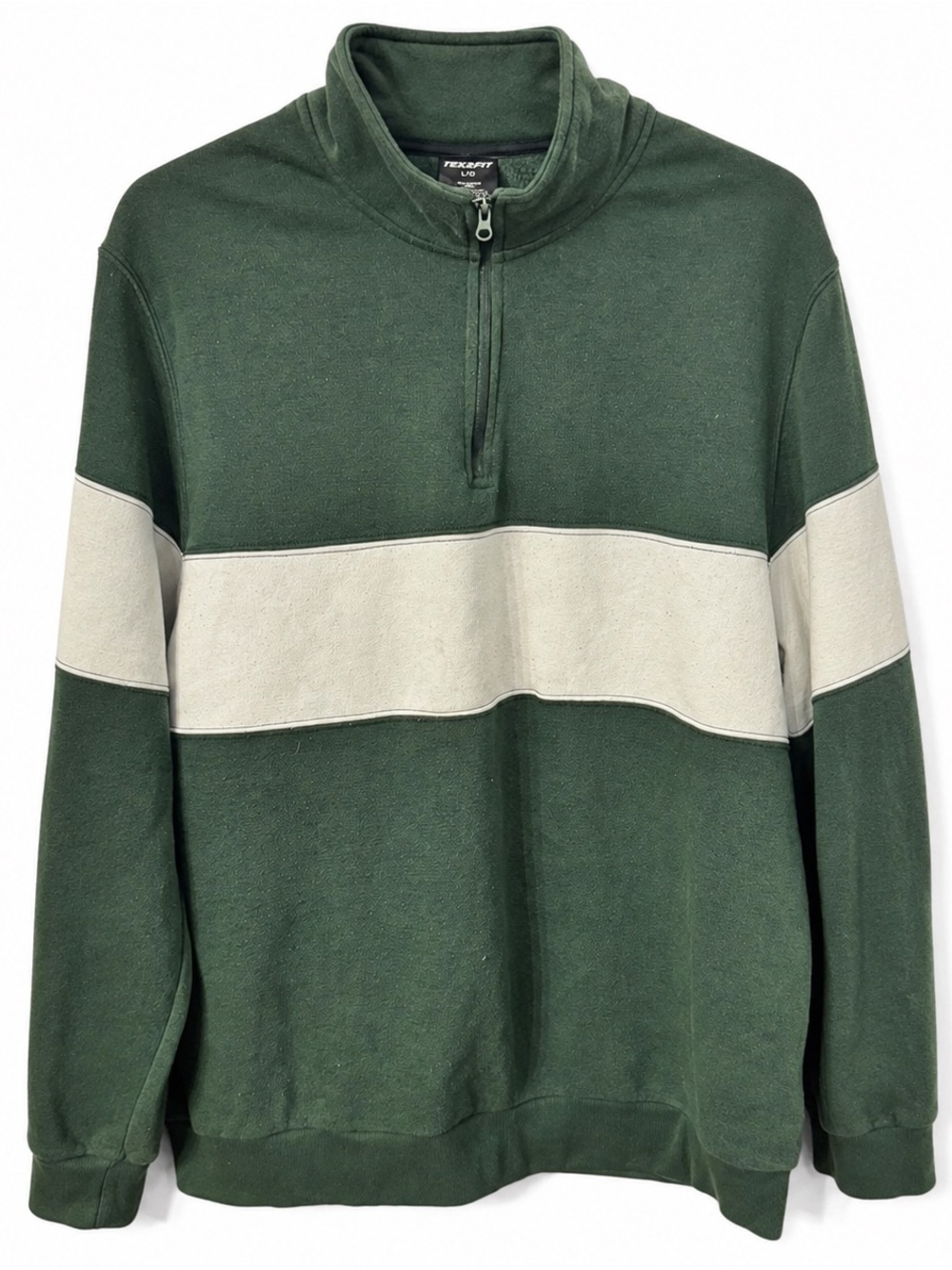 Tex2Fit Men's Forest Green Quarter-Zip Shirt Jacket